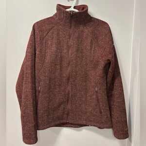 Columbia Full Zip Fleece Jacket Women’s M | Burgundy Maroon Cozy Outdoor Jacket